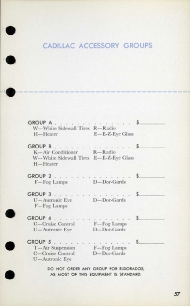 1959 Cadillac Salesmans Data Book Page 91